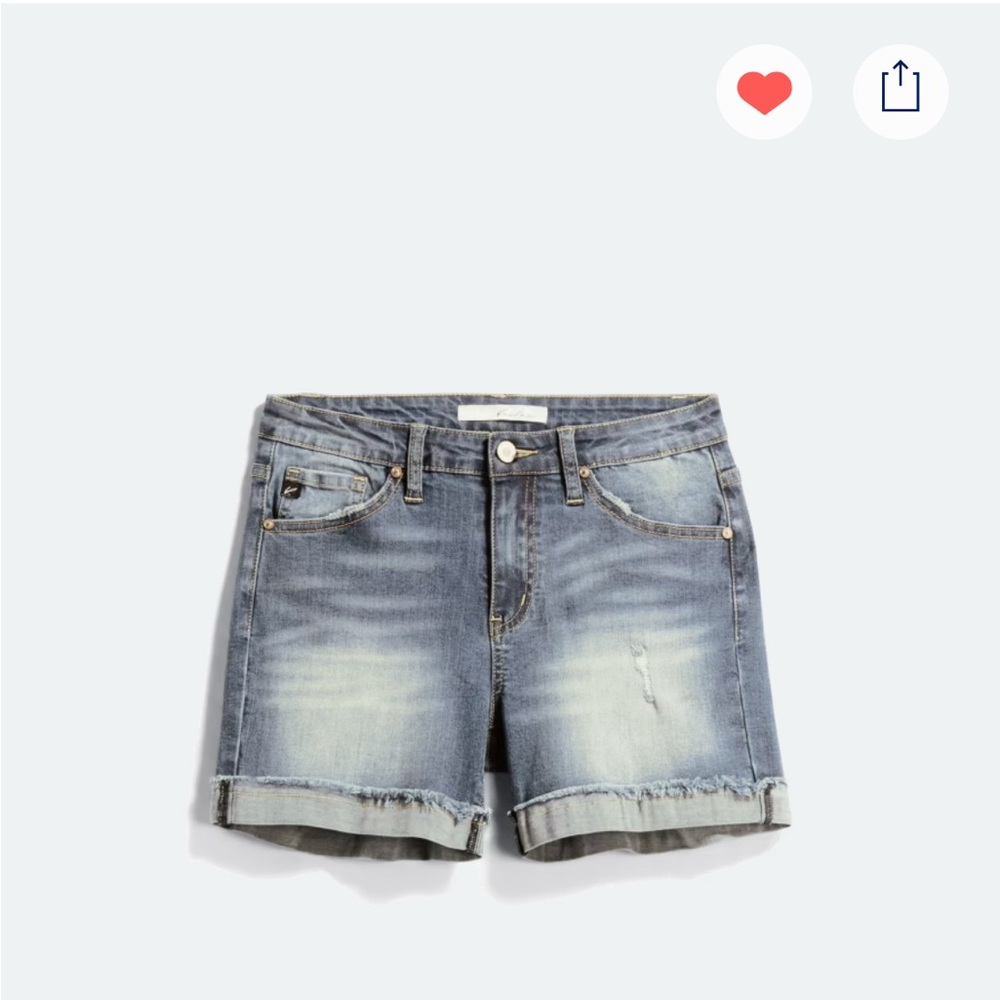 KanCan Distressed Blue Jean Shorts